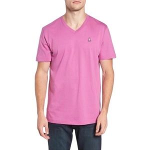 NWT Psycho Bunny Pima Cotton Classic VNeck Short Sleeve TShirt in Currant